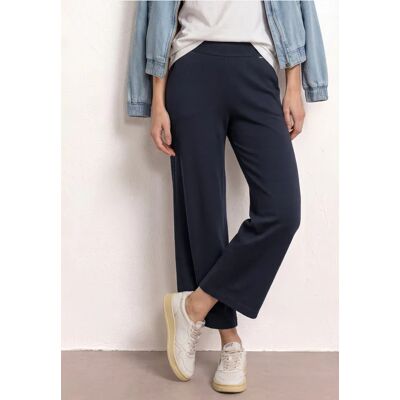 Street One 7/8 Wide Leg Hose im Loose Fit - Blau - Damen Street One 7/8 Wide Leg Hose im Loose Fit - Blau - Damen