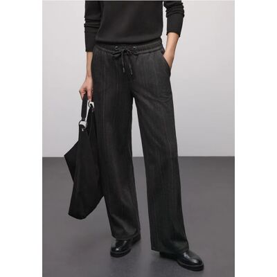 Street One Fishbone Jacquard Hose - Schwarz - Damen Street One Fishbone Jacquard Hose - Schwarz - Damen