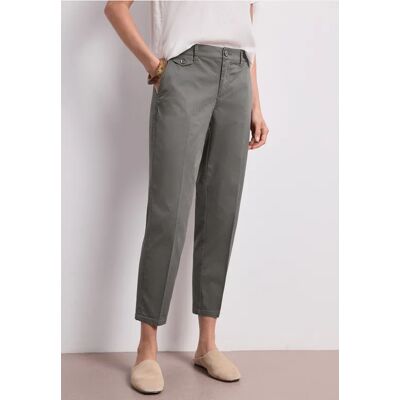 Street One Chino im Casual Fit in softer Qualität - Grau - Damen Street One Chino im Casual Fit in softer Qualität - Grau - Damen