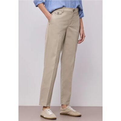 Street One Chino im Casual Fit in softer Qualität - Beige - Damen Street One Chino im Casual Fit in softer Qualität - Beige - Damen