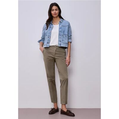 Street One Chino im Casual Fit in softer Qualität - Braun - Damen Street One Chino im Casual Fit in softer Qualität - Braun - Damen