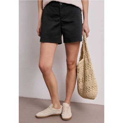 Street One Mid Waist Chino Shorts im Casual Fit - Schwarz - Damen Street One Mid Waist Chino Shorts im Casual Fit - Schwarz - Damen