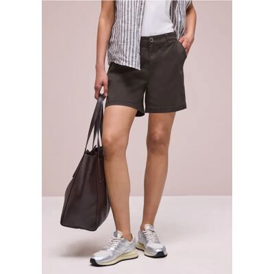 Street One Mid Waist Chino Shorts im Casual Fit - Braun - Damen Street One Mid Waist Chino Shorts im Casual Fit - Braun - Damen