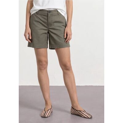 Street One Mid Waist Chino Shorts im Casual Fit - Grün - Damen Street One Mid Waist Chino Shorts im Casual Fit - Grün - Damen