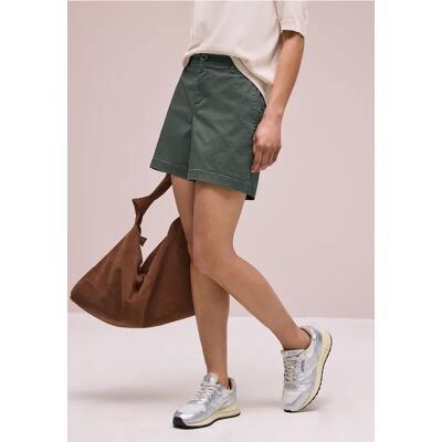 Street One Mid Waist Chino Shorts im Casual Fit - Grün - Damen Street One Mid Waist Chino Shorts im Casual Fit - Grün - Damen