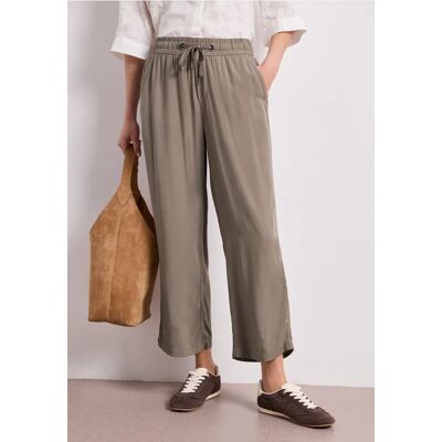 Street One High Waist Wide Leg Hose im Loose Fit - Braun - Damen Street One High Waist Wide Leg Hose im Loose Fit - Braun - Damen