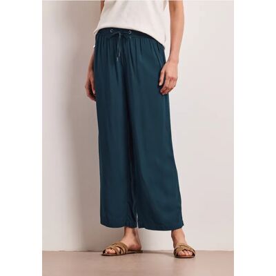 Street One High Waist Wide Leg Hose im Loose Fit - Türkis - Damen Street One High Waist Wide Leg Hose im Loose Fit - Türkis - Damen