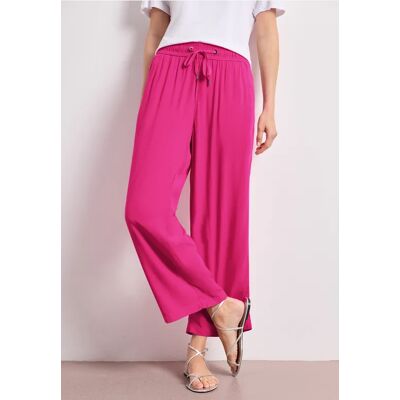 Street One High Waist Wide Leg Hose im Loose Fit - Pink - Damen Street One High Waist Wide Leg Hose im Loose Fit - Pink - Damen