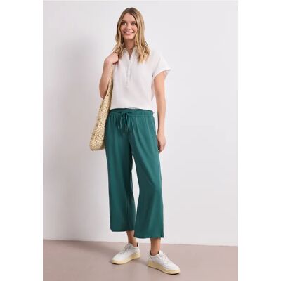 Street One High Waist Wide Leg Hose im Loose Fit - Grün - Damen Street One High Waist Wide Leg Hose im Loose Fit - Grün - Damen
