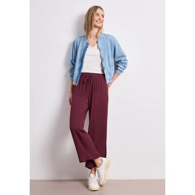Street One High Waist Wide Leg Hose im Loose Fit - Rot - Damen Street One High Waist Wide Leg Hose im Loose Fit - Rot - Damen