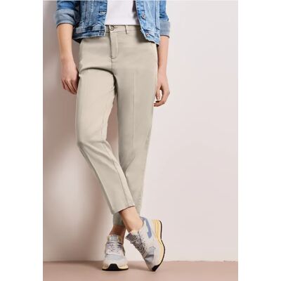 Street One Slim Leg Chino aus Lyocellmix - Beige - Damen Street One Slim Leg Chino aus Lyocellmix - Beige - Damen