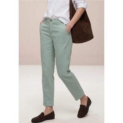 Street One Slim Leg Chino aus Lyocellmix - Grün - Damen Street One Slim Leg Chino aus Lyocellmix - Grün - Damen