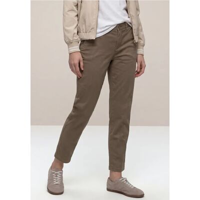 Street One Slim Leg Chino aus Lyocellmix - Braun - Damen Street One Slim Leg Chino aus Lyocellmix - Braun - Damen