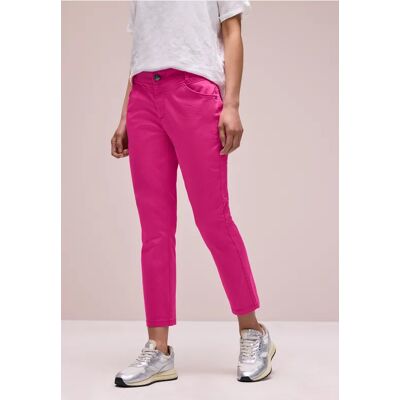 Street One 7/8 Slim Leg Hose im Satin-Look - Pink - Damen Street One 7/8 Slim Leg Hose im Satin-Look - Pink - Damen
