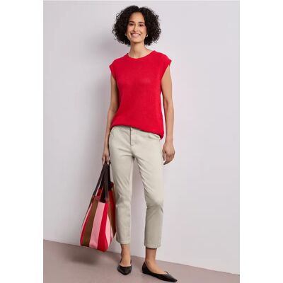 Street One 7/8 Slim Leg Hose im Satin-Look - Beige - Damen Street One 7/8 Slim Leg Hose im Satin-Look - Beige - Damen