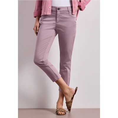 Street One 7/8 Slim Leg Hose im Satin-Look - Rosa - Damen Street One 7/8 Slim Leg Hose im Satin-Look - Rosa - Damen