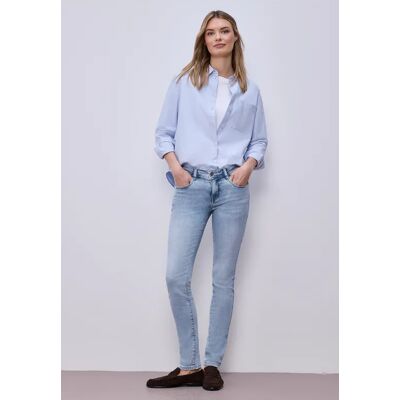 Street One Mid Waist Slim Leg Jeans im Slim Fit - Blau - Damen Street One Mid Waist Slim Leg Jeans im Slim Fit - Blau - Damen