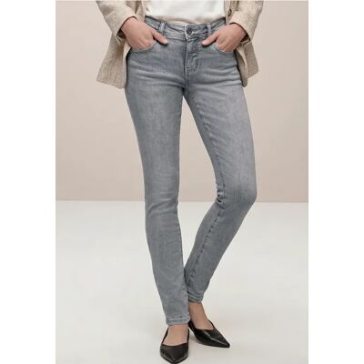 Street One Mid Waist Slim Leg Jeans im Slim Fit - Grau - Damen Street One Mid Waist Slim Leg Jeans im Slim Fit - Grau - Damen