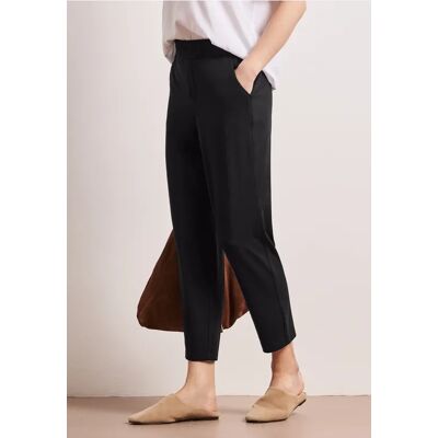 Street One Mid Waist Slim Leg Hose im Loose Fit - Schwarz - Damen Street One Mid Waist Slim Leg Hose im Loose Fit - Schwarz - Damen