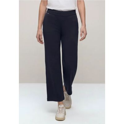 Street One High Waist Wide Leg Hose im Loose Fit - Blau - Damen Street One High Waist Wide Leg Hose im Loose Fit - Blau - Damen