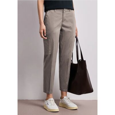 Street One Slim Leg Chino mit Taschen im Cargo-Look - Braun - Damen Street One Slim Leg Chino mit Taschen im Cargo-Look - Braun - Damen