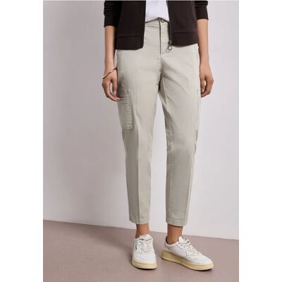 Street One Slim Leg Chino mit Taschen im Cargo-Look - Beige - Damen Street One Slim Leg Chino mit Taschen im Cargo-Look - Beige - Damen