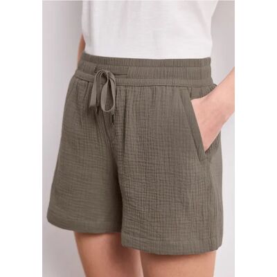 Street One Mid Waist Shorts aus Musselinstoff - Braun - Damen Street One Mid Waist Shorts aus Musselinstoff - Braun - Damen