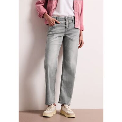 Street One Mid Waist Straight Leg Jeans im Casual Fit - Grau - Damen Street One Mid Waist Straight Leg Jeans im Casual Fit - Grau - Damen