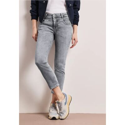 Street One 7/8 Mid Waist Slim Leg Jeans im Slim Fit - Grau - Damen Street One 7/8 Mid Waist Slim Leg Jeans im Slim Fit - Grau - Damen