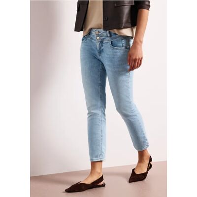 Street One 7/8 Mid Waist Slim Leg Jeans im Slim Fit - Blau - Damen Street One 7/8 Mid Waist Slim Leg Jeans im Slim Fit - Blau - Damen