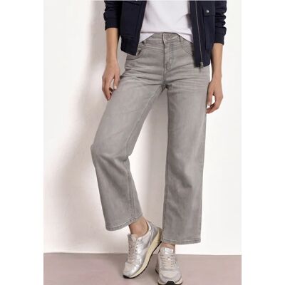 Street One 7/8 Mid Waist Straight Leg Jeans im Casual Fit - Grau - Damen Street One 7/8 Mid Waist Straight Leg Jeans im Casual Fit - Grau - Damen