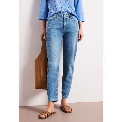 Street One Tapered Leg Jeans im Loose Fit mit Comfort Bund - Blau - Damen Street One Tapered Leg Jeans im Loose Fit mit Comfort Bund - Blau - Damen