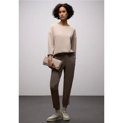Street One Hose mit Tape-Detail - Braun - Damen Street One Hose mit Tape-Detail - Braun - Damen