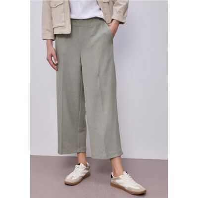 Street One 7/8 High Waist Wide Leg Hose im Casual Fit - Grün - Damen Street One 7/8 High Waist Wide Leg Hose im Casual Fit - Grün - Damen