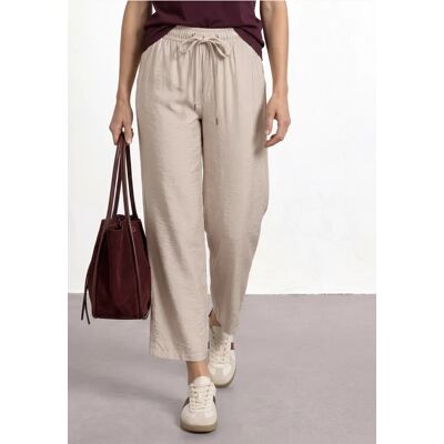 Street One High Waist Wide Leg Hose im Loose Fit - Beige - Damen Street One High Waist Wide Leg Hose im Loose Fit - Beige - Damen