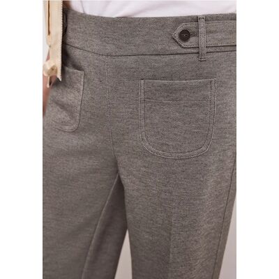 Street One Wide Leg Hose mit Knopfdetails - Braun - Damen Street One Wide Leg Hose mit Knopfdetails - Braun - Damen