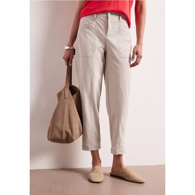 Street One High Waist Barrel Leg Hose im Casual Fit - Beige - Damen Street One High Waist Barrel Leg Hose im Casual Fit - Beige - Damen