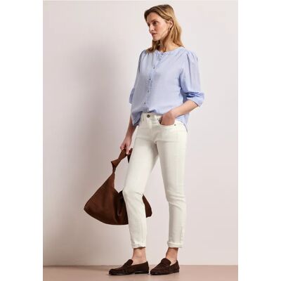 Street One Mid Waist Slim Leg Jeans im Casual Fit - Weiß - Damen Street One Mid Waist Slim Leg Jeans im Casual Fit - Weiß - Damen