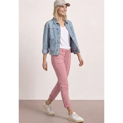 Street One Mid Waist Tapered Leg Jeans im Loose Fit - Pink - Damen Street One Mid Waist Tapered Leg Jeans im Loose Fit - Pink - Damen