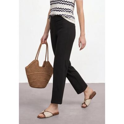 Street One High Waist Straight Leg Hose im Casual Fit - Schwarz - Damen Street One High Waist Straight Leg Hose im Casual Fit - Schwarz - Damen