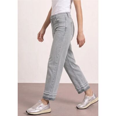 Street One Straight Leg Jeans mit Ziersaum - Grau - Damen Street One Straight Leg Jeans mit Ziersaum - Grau - Damen