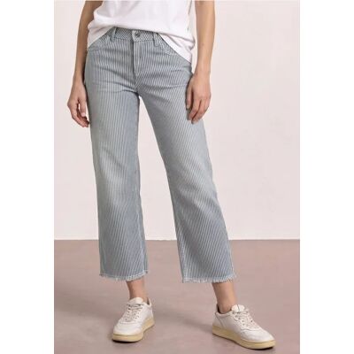 Street One Straight Leg Jeans mit Streifen - Blau - Damen Street One Straight Leg Jeans mit Streifen - Blau - Damen