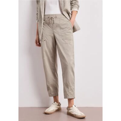 Street One Barrel Leg Hose in Papertouch-Qualität - Beige - Damen Street One Barrel Leg Hose in Papertouch-Qualität - Beige - Damen