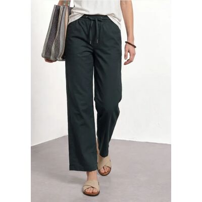 Street One High Waist Wide Leg Hose im Loose Fit - Grün - Damen Street One High Waist Wide Leg Hose im Loose Fit - Grün - Damen