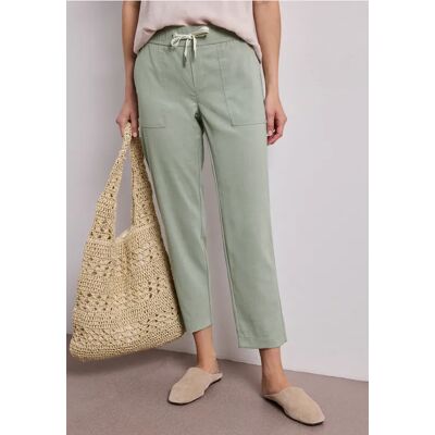Street One Slim Leg Hose in Melange-Optik - Grün - Damen Street One Slim Leg Hose in Melange-Optik - Grün - Damen