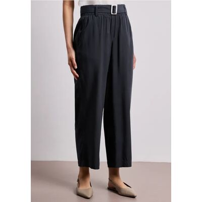 Street One 7/8 Wide Leg Hose mit Gürteldetail - Grün - Damen Street One 7/8 Wide Leg Hose mit Gürteldetail - Grün - Damen