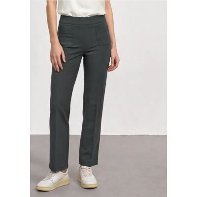 Street One High Waist Straight Leg Hose im Casual Fit - Grün - Damen Street One High Waist Straight Leg Hose im Casual Fit - Grün - Damen