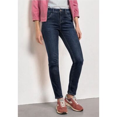 Street One Mid Waist Slim Leg Jeans im Casual Fit - Blau - Damen Street One Mid Waist Slim Leg Jeans im Casual Fit - Blau - Damen