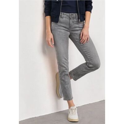 Street One Mid Waist Straight Leg Jeans im Slim Fit - Grau - Damen Street One Mid Waist Straight Leg Jeans im Slim Fit - Grau - Damen