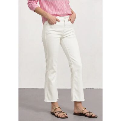 Street One High Waist Flared Leg Jeans im Slim Fit - Weiß - Damen Street One High Waist Flared Leg Jeans im Slim Fit - Weiß - Damen